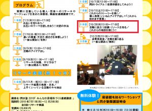 10月28日（日）閃き塾講義「活躍に役立つ知識・リソースを知る／地図を描こう！」開催！